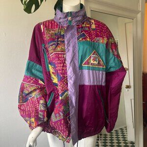 Vintage Jeantex Windbreaker/Light Rain Coat With Hood